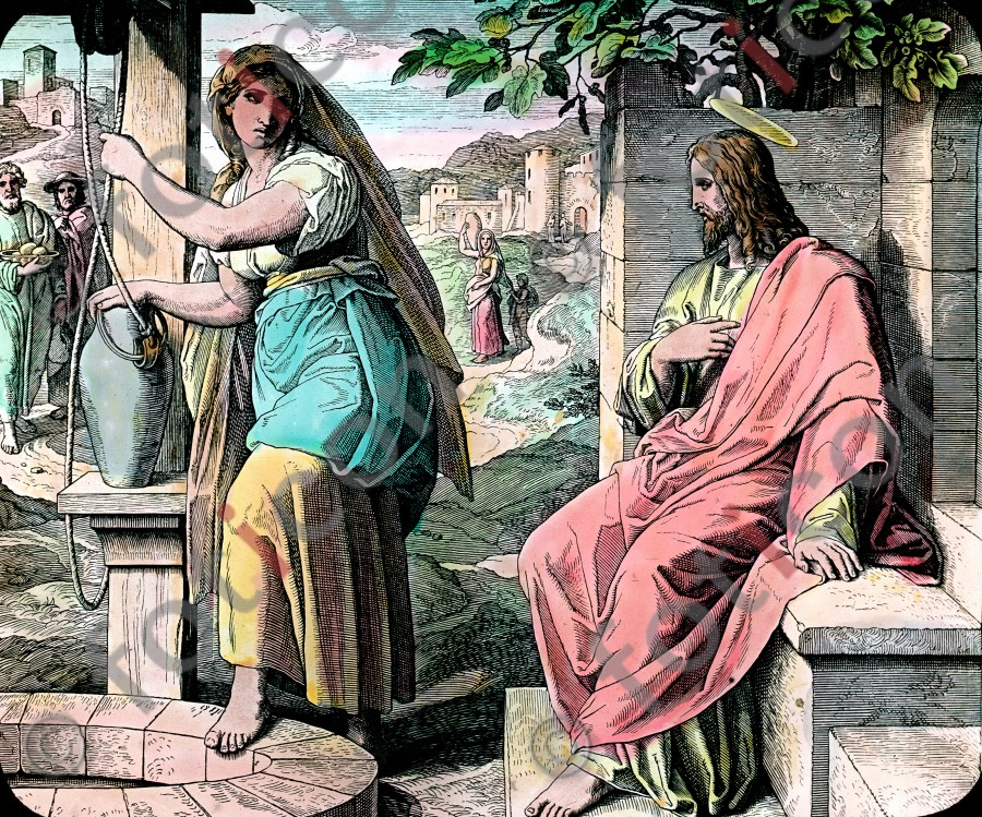 Jesus und die Samariterin | Jesus and the Samaritan Woman - Foto foticon-simon-043-020.jpg | foticon.de - Bilddatenbank für Motive aus Geschichte und Kultur
